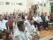 Thị trấn Nghĩa Đàn đối thoại với nhân dân về sáp nhập khối