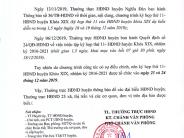 Thông báo thay đổi thời gian kỳ họp thứ 11 HĐND huyện