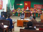 Đồng chí Bí thư Huyện ủy Hoàng Thị Thu Trang dự sinh hoạt chi bộ tại Thị trấn Nghĩa Đàn