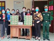 Ngành giáo dục Nghĩa Đàn quyên góp tiền, nhu yếu phẩm hỗ trợ các khu cách ly tập trung