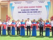 Bàn giao 5 phòng học cho trường Tiểu học Nghĩa Lộc 2