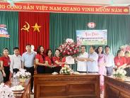 Đồng chí Ngô Văn Thành chúc mừng trường Mầm non Nghĩa Khánh