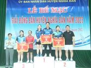 Bế mạc giải bóng bàn huyện Nghĩa Đàn năm 2023