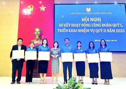 LĐLĐ huyện Nghĩa Đàn tổng kết 10 năm thực hiện Nghị quyết 6b/NQ-TLĐ ngày 03/8/2015 của BCH Tổng LĐLĐ khóa XI