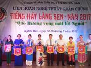 Liên hoan tiếng hát Làng Sen năm 2017 cụm số 1, số 2