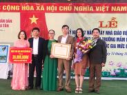 Trường mầm non Nghĩa Tân đón bằng công nhận trường đạt chuẩn Quốc gia mức độ 2