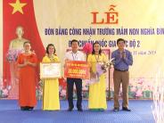 Trường mầm non Nghĩa Bình đón chuẩn Quốc gia mức độ 2