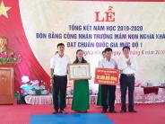 Trường mầm non Nghĩa Khánh đón Bằng công nhận chuẩn Quốc gia mức độ 1 
