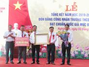 Trường Tiểu học Nghĩa Phú, THCS Nghĩa Yên đón bằng công nhận đạt chuẩn Quốc gia mức độ 1