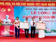 Xã Nghĩa Thịnh đón bằng công nhận xã đạt chuẩn NTM năm 2021