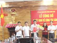Nghĩa Đàn công bố quyết định về công tác cán bộ