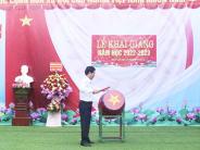 Đồng chí Phan Tiến Hải dự lễ khai giảng năm học mới tại trường tiểu học Nghĩa Lâm
