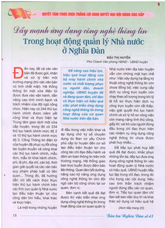 Bản tin Nghĩa Đàn số 43